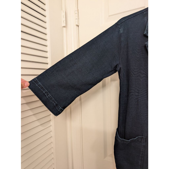 Women's AG Jeans Adriano Goldschmied Blue Denim Wrap Blazer S - Picture 6 of 8